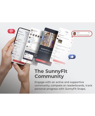 Pink Smart Stair Exercise Stepper w Handlebar & Resistance Band, Free SunnyFit App Via Bluetooth