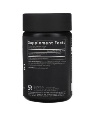 Vitamin K2  Plant-Based  100 mcg  -  120 Veggie Softgels