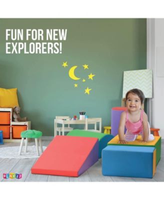 Play22usa Climb And Crawl Activity Play Set - 5 Piece Soft Zone Climbing Blocks Lightweight Foam Shape Toy