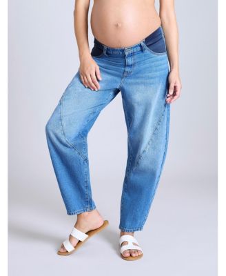 Maternity Under the Belly Barrel Leg Jeans - Motherhood