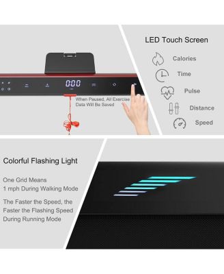 4.75HP 2 In 1 Folding Walking Pad Treadmill with Remote APP Control