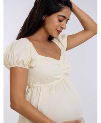 Maternity Off the Shoulder Short Sleeve Babydoll Top - Motherhood