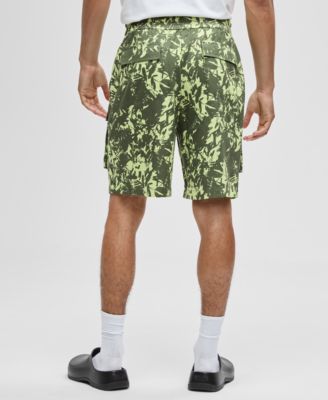 Men's Abstracted Floral Regular-Fit Printed 9" Cargo Shorts, Macy's Exclusive
