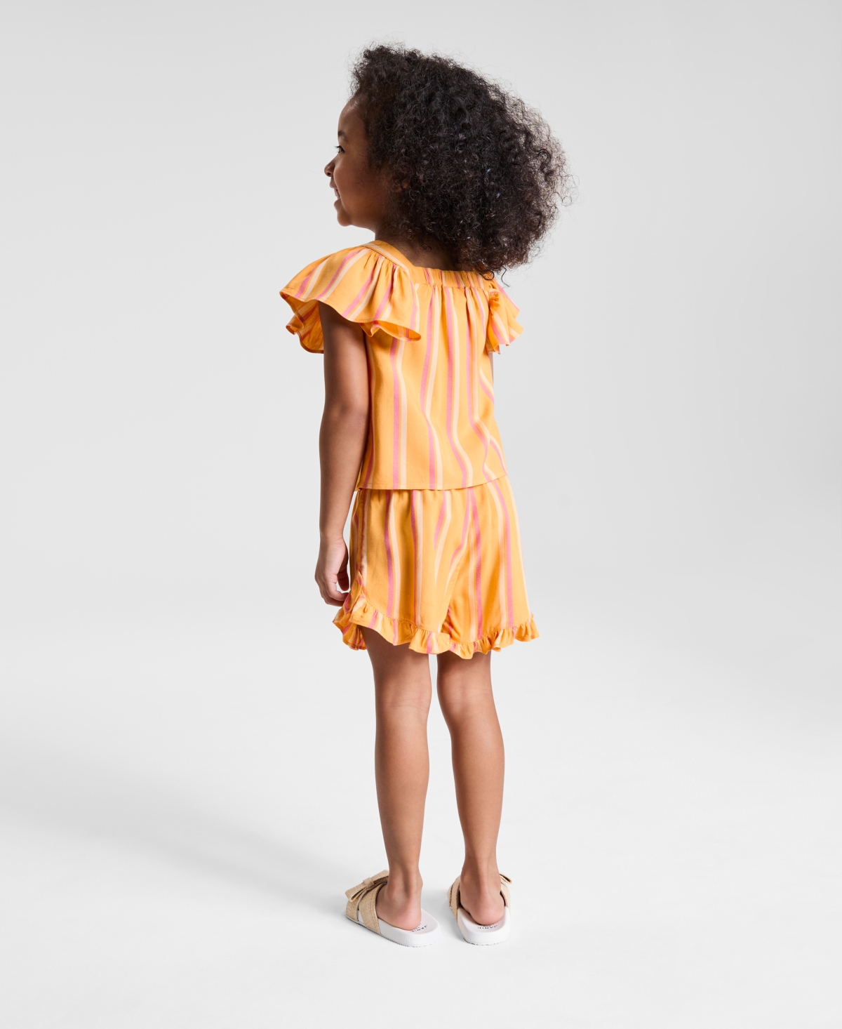 Epic Threads Toddler Girl Stripe Woven Short Set, Exclusively At Macy's In My Marigol