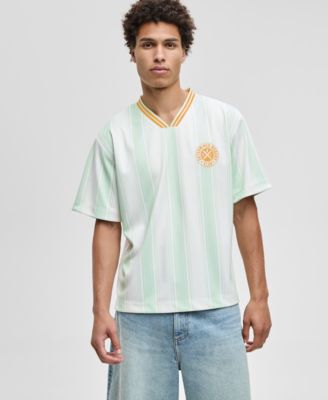 Men's Panama Relaxed-Fit Stripe V-Neck T-Shirt, Macy's Exclusive