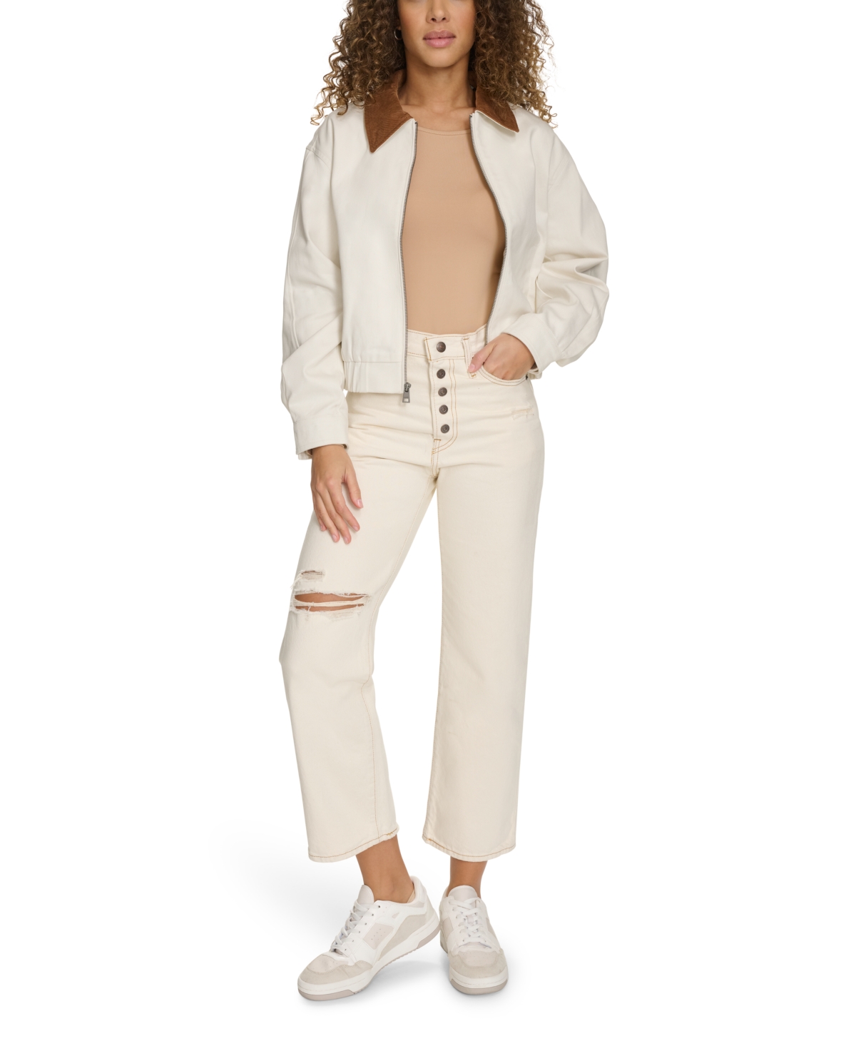Levi's Laydown Collar Jacket In Egret