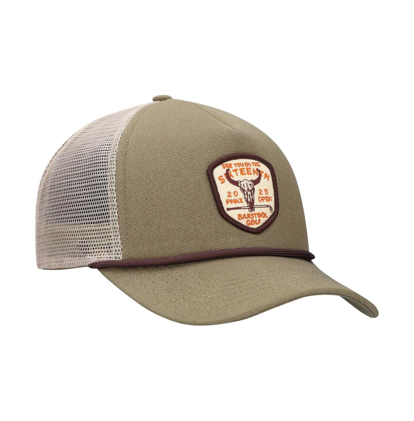 Мужская кепка Barstool Golf Green WM Phoenix Open Sixteenth Hole Canvas Rope Adjustable Hat — фото 3