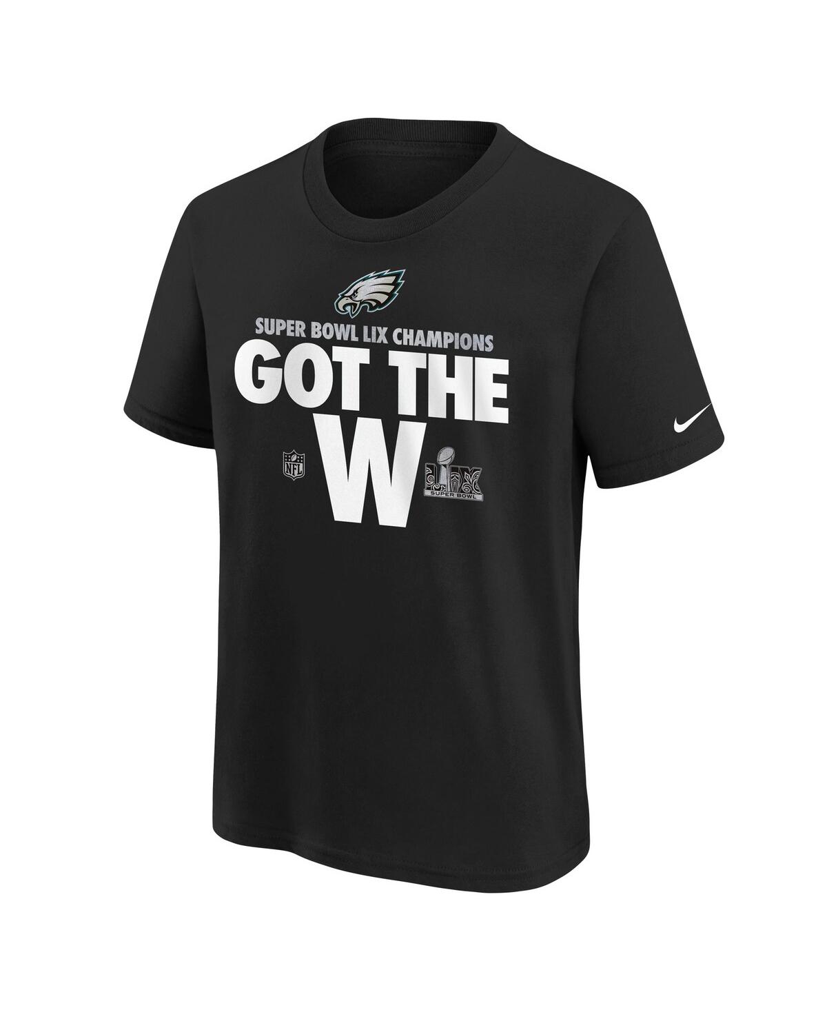 Nike Big Boys And Girls Black Philadelphia Eagles Super Bowl Lix Champions Parade T-shirt In Black