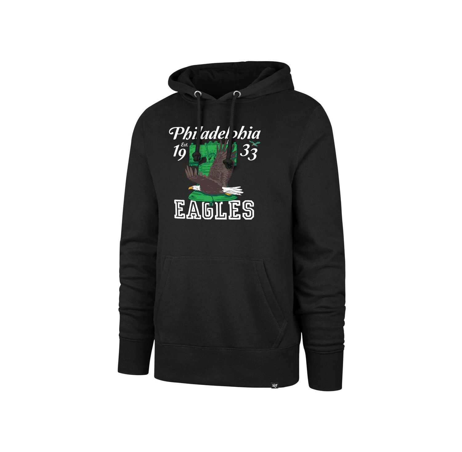 Men's Black Philadelphia Eagles Regional Headline Pullover Hoodie