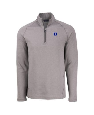 Men's Heather Gray Duke Blue Devils Peshastin Eco Fleece Quarter-Zip Sweatshirt