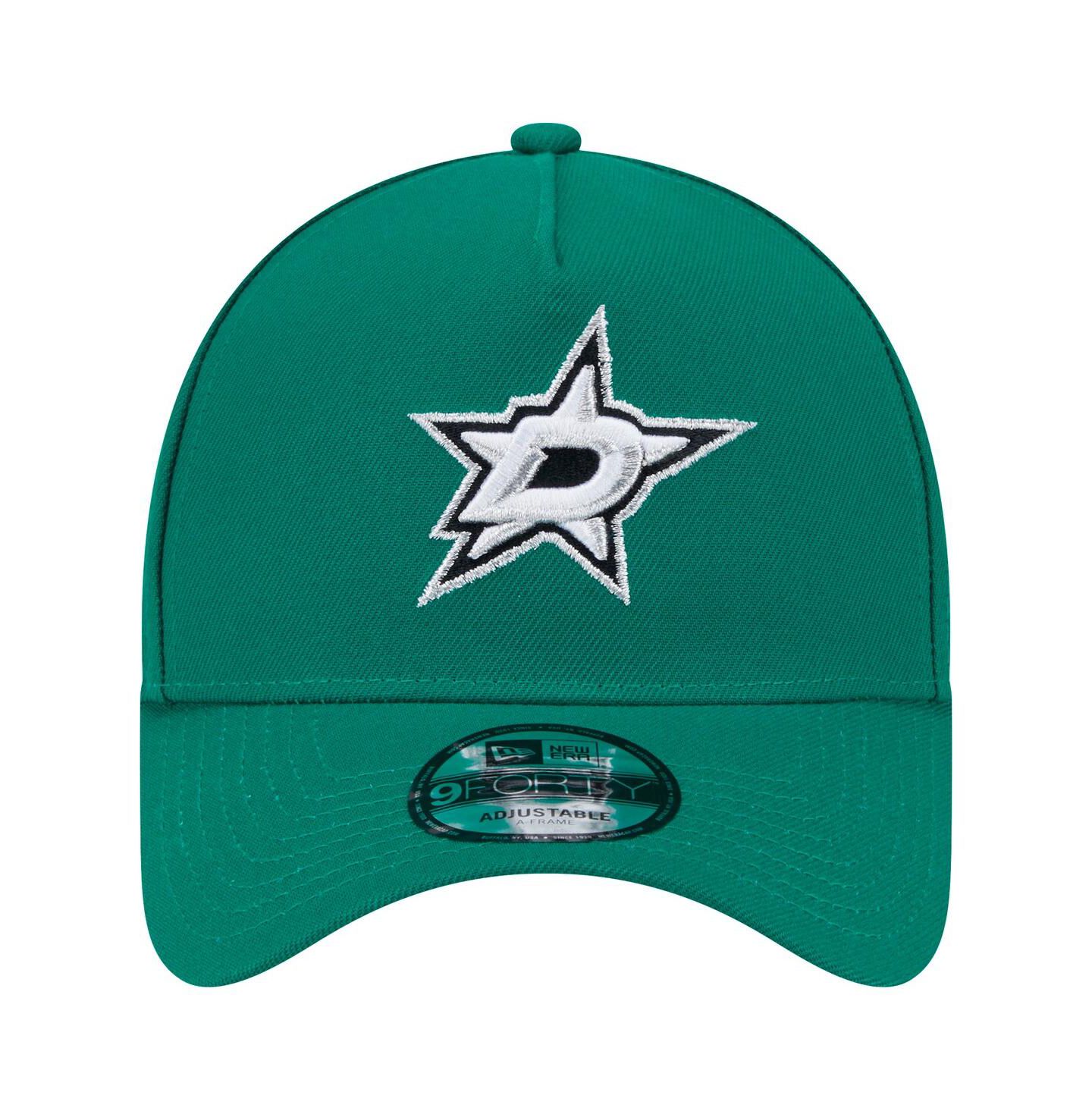 Мужская кепка New Era Kelly Green Dallas Stars Core A-Frame 9FORTY Adjustable Hat — фото 5