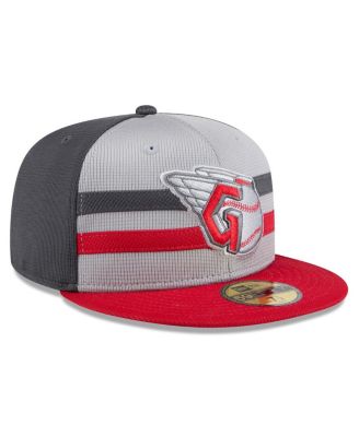 Men's Gray/Red Cleveland Guardians 2025 Batting Practice 59FIFTY Fitted Hat