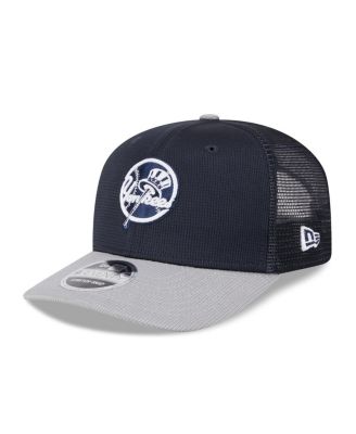 New Era - Men's Navy/Gray New York Yankees 2025 Batting Practice 9SEVENTY Stretch-Snap Trucker Hat