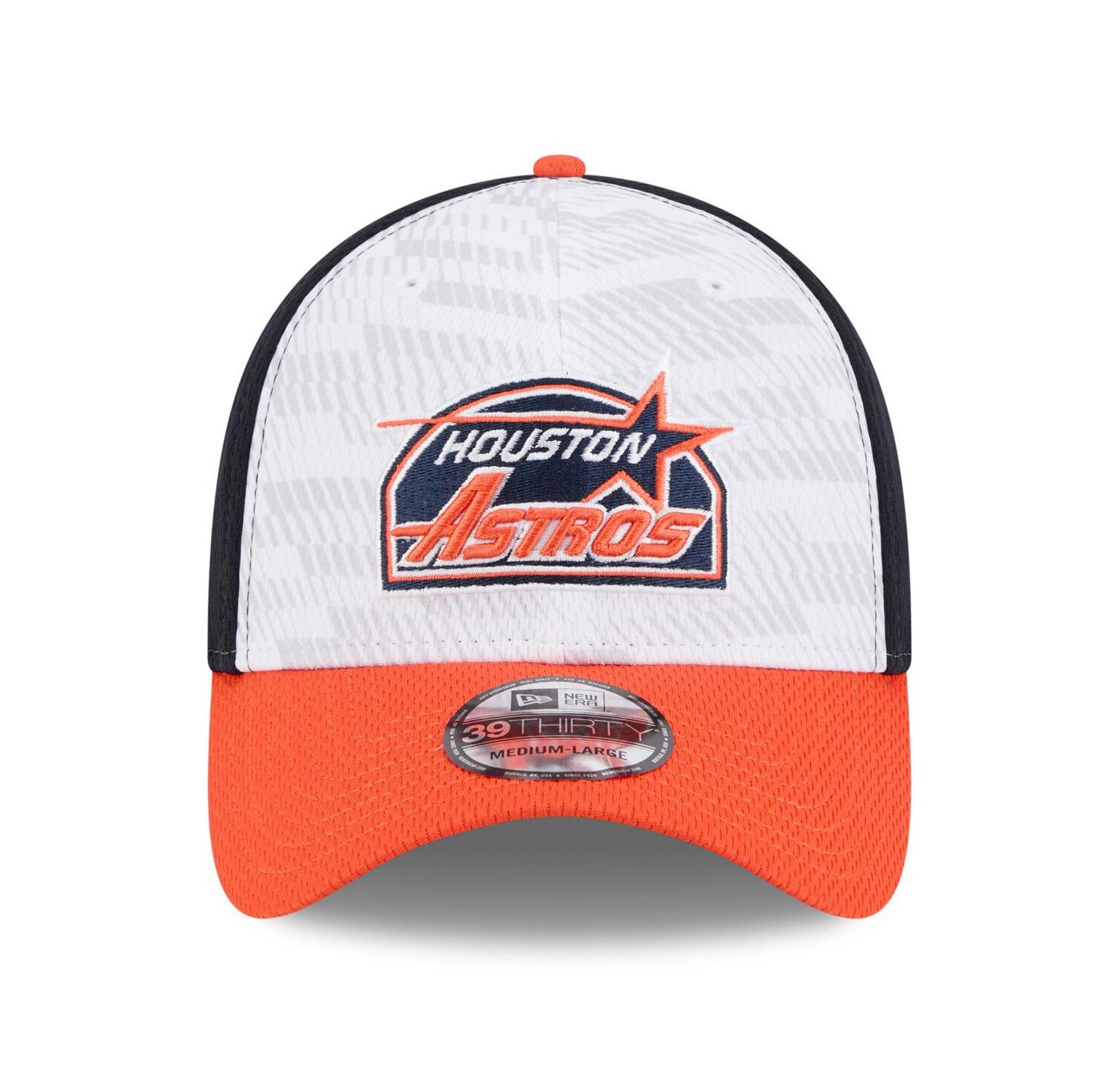 Men's Navy/Orange Houston Astros 2025 MLB Clubhouse 39THIRTY Flex Hat