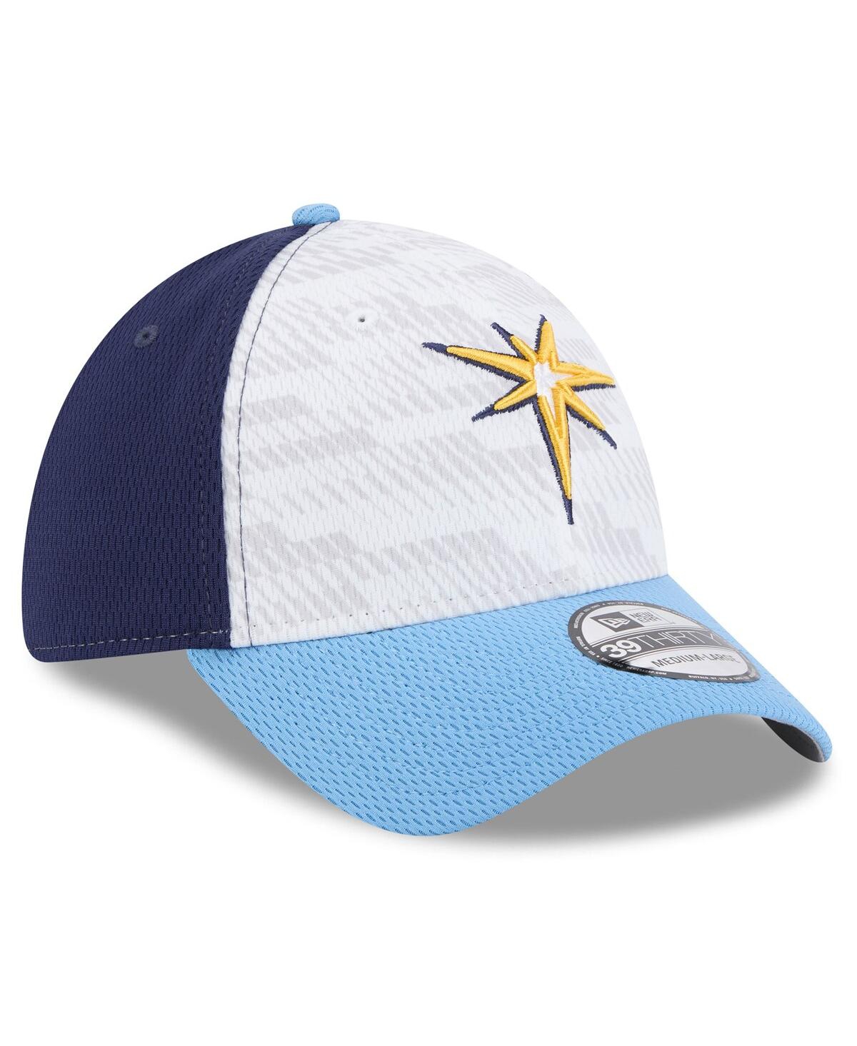 NEW ERA MEN'S NAVY/LIGHT BLUE TAMPA BAY RAYS 2025 MLB CLUBHOUSE 39THIRTY FLEX HAT 