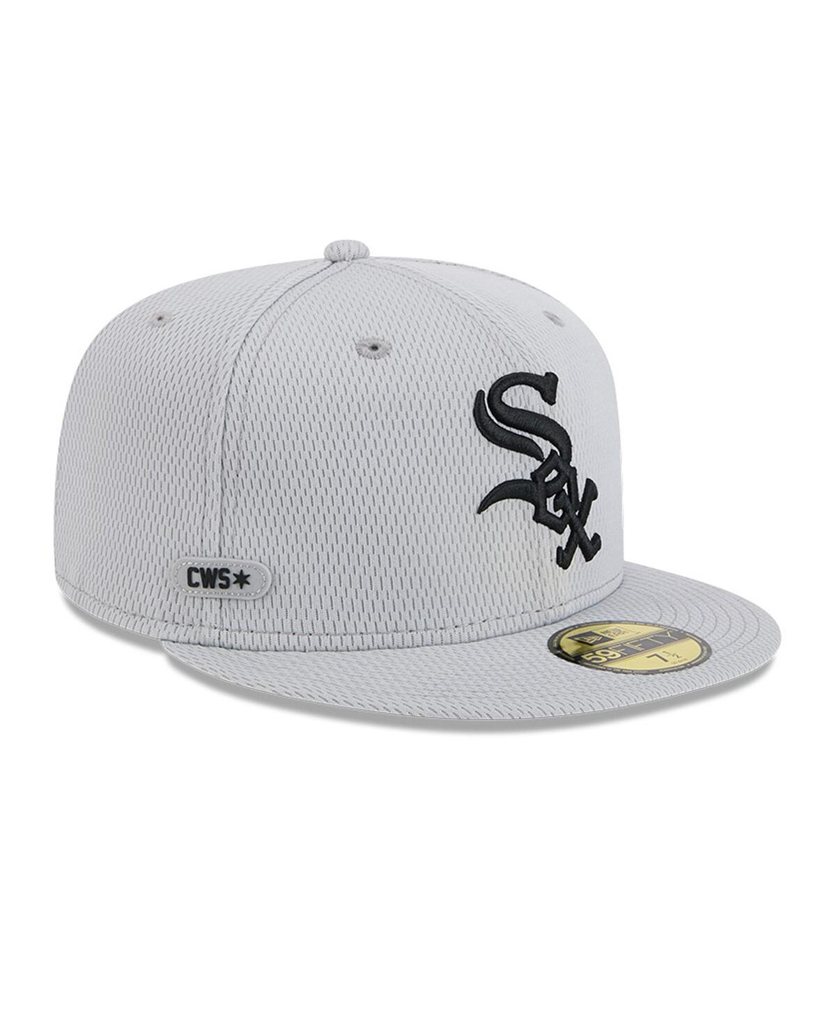 Shop New Era Men's Gray Chicago White Sox 2025 Mlb Clubhouse 59fifty Fitted Hat