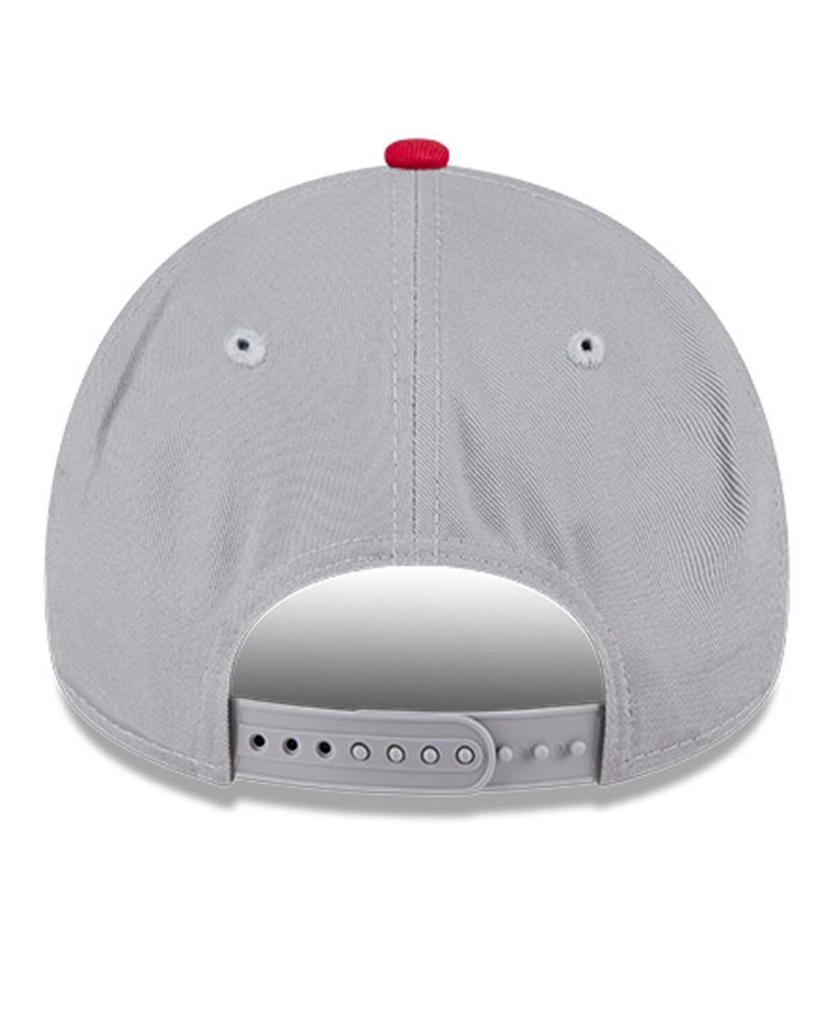 NEW ERA MEN'S GRAY/BLACK BUBBA WALLACE 9FORTY ROPE SNAPBACK HAT 