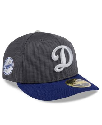 New Era - Men's Gray/Royal Los Angeles Dodgers 2025 Batting Practice Low 59FIFTY Fitted Hat