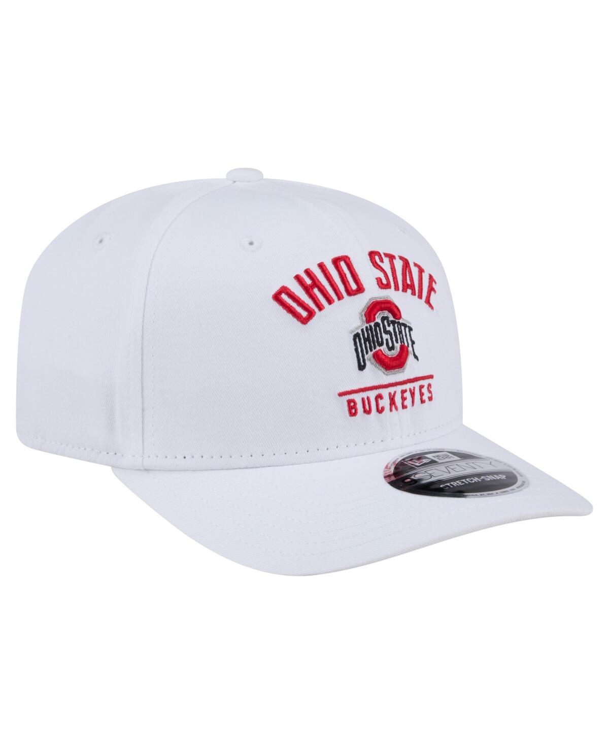 New Era Men's White Ohio State Buckeyes 9seventy Team Stretch-snap Adjustable Hat In White