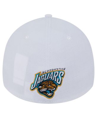 Men's White Jacksonville Jaguars Throwback 39THIRTY Flex Hat