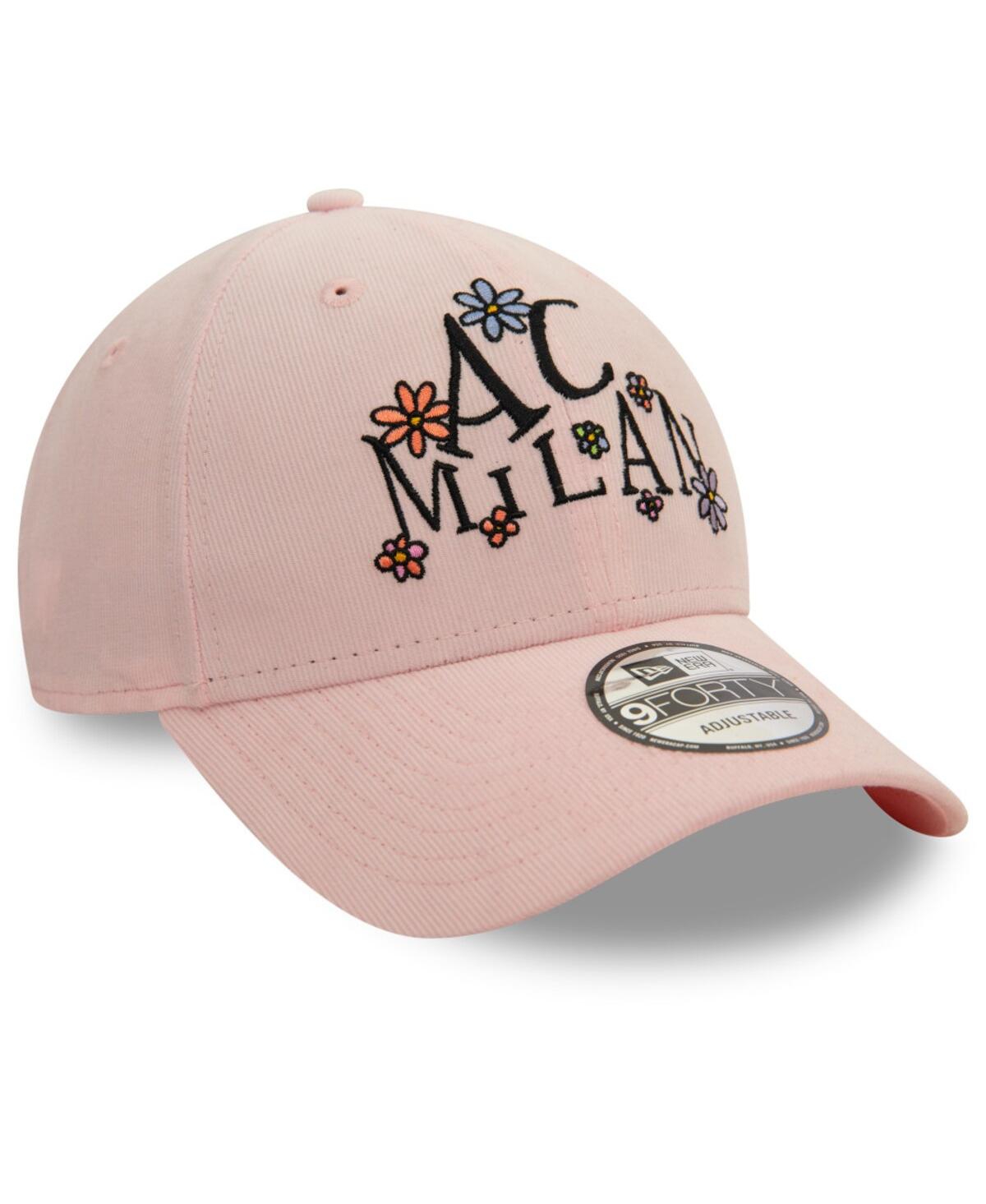 New Era Men's Pink Ac Milan Needle Cord Doodle 9forty Adjustable Hat In Pink