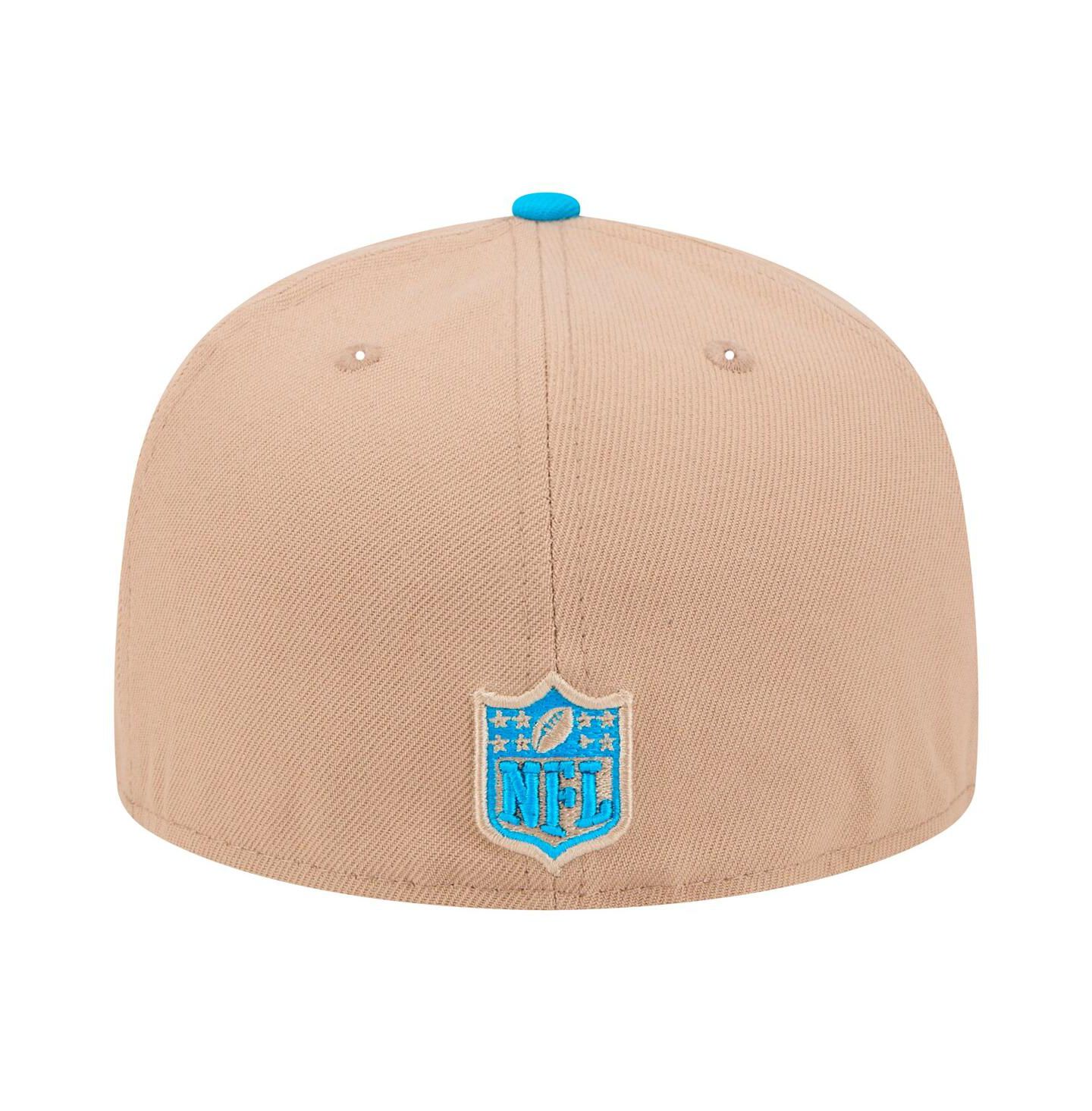 Мужская кепка New Era Tan Carolina Panthers Logo Main 59FIFTY Fitted Hat — фото 3