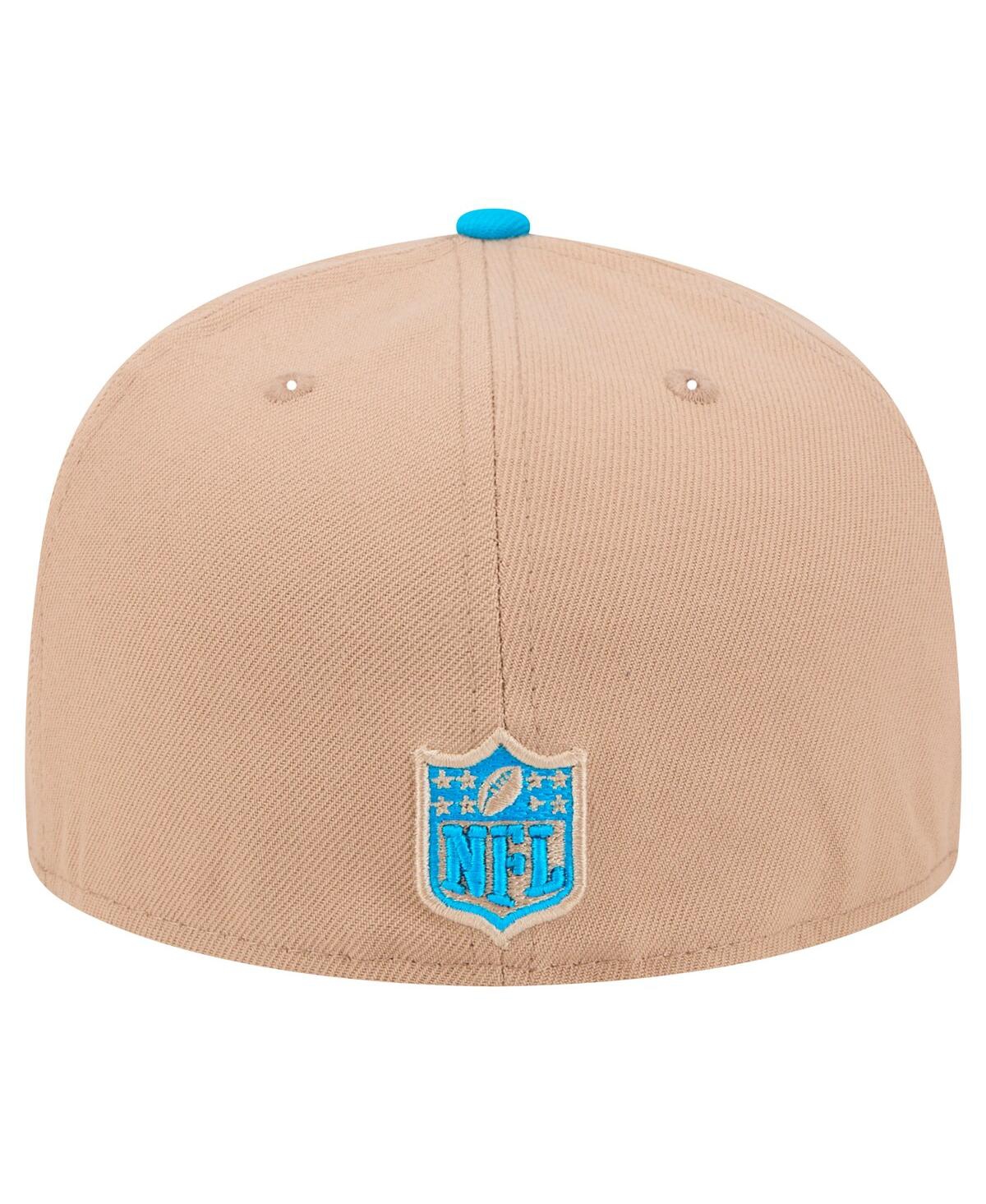 New Era Men's Tan Carolina Panthers Logo Main 59FIFTY Fitted Hat