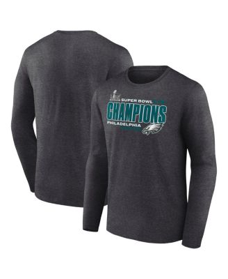 Fanatics - Men's Heather Charcoal Philadelphia Eagles Super Bowl LIX Champions Big Tall Under The Lights Long Sleeve T-Shirt