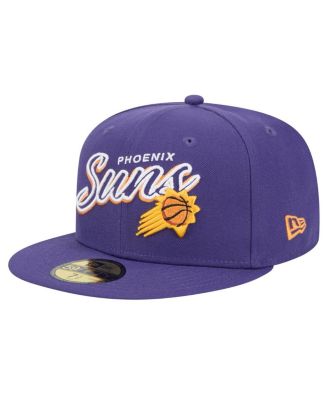 Men's Purple Phoenix Suns Sport Night Script Sided 59FIFTY Fitted Hat