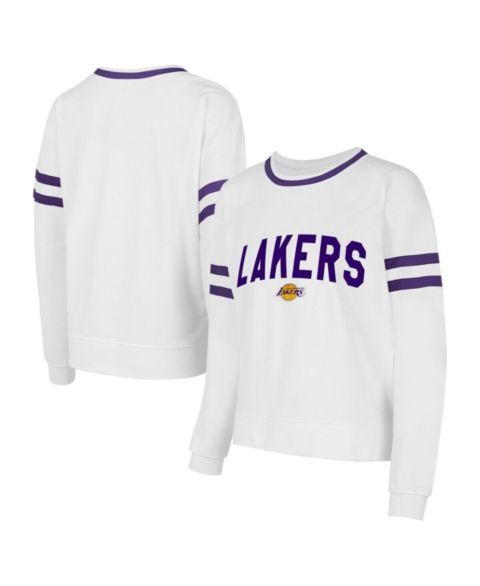 Женская толстовка Concepts Sport White Los Angeles Lakers Borough Pullover