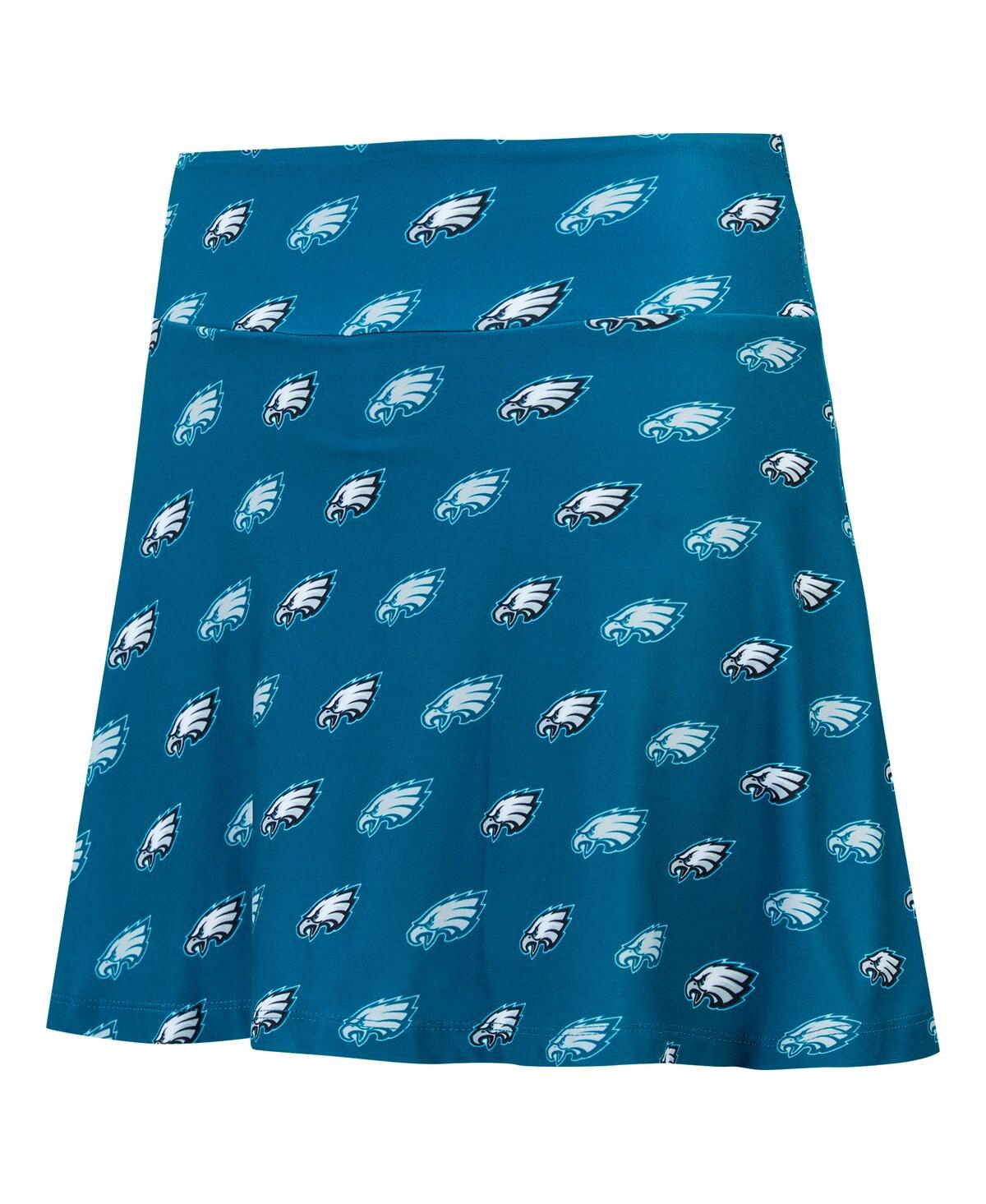 Shop Concepts Sport Women's Midnight Green Philadelphia Eagles Record Allover Print Knit Sleep Skort