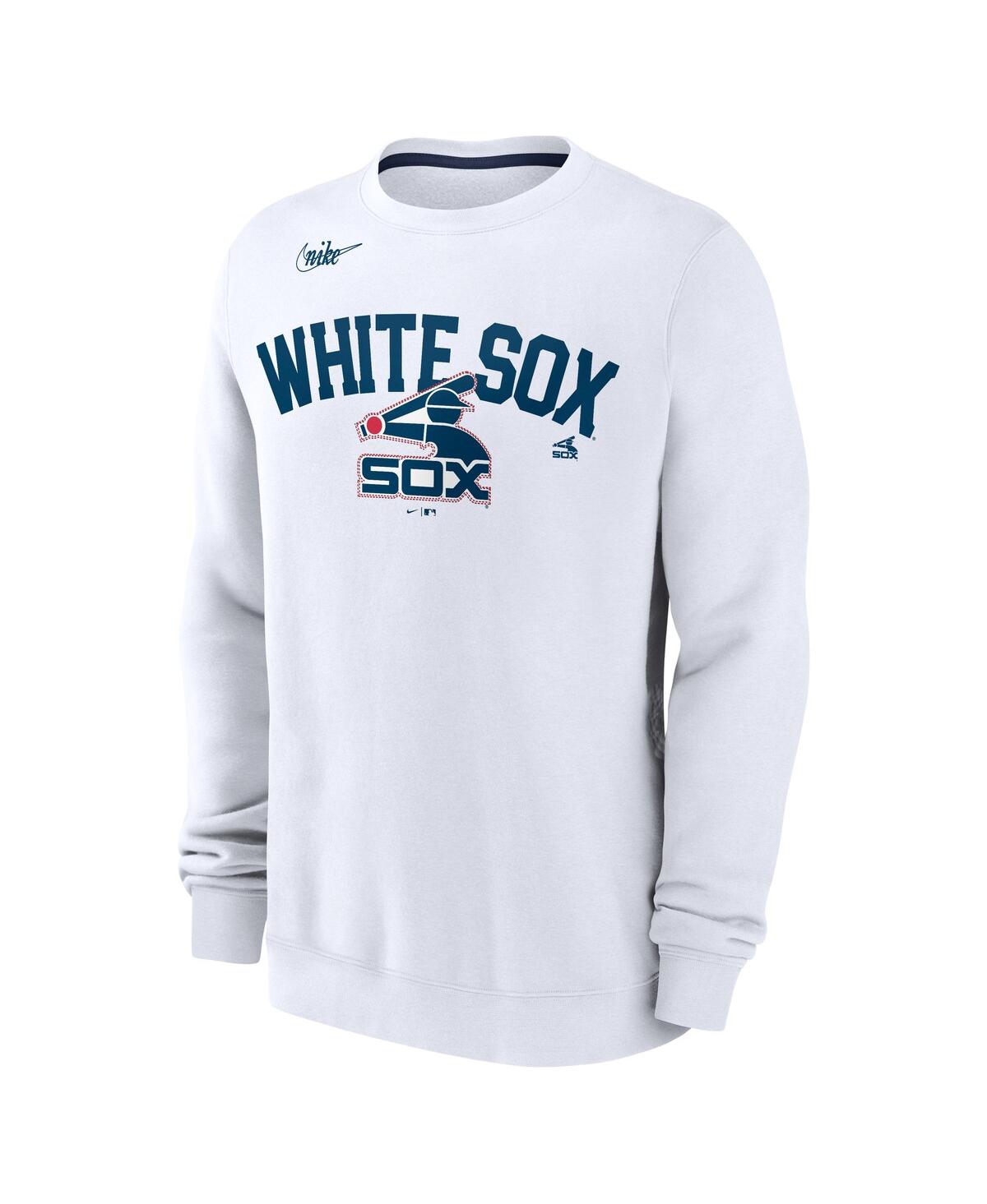 Nike Men's White Chicago White Sox Cooperstown Collection Fleece Pullover Sweatshirt In White
