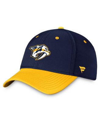 Fanatics - Men's Navy/Gold Nashville Predators Authentic Pro Rink Two-Tone Flex Hat