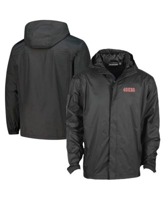 Dunbrooke - Men's Black San Francisco 49ers Tropic Waterproof Packable Full-Zip Hoodie Jacket