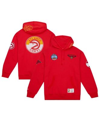 Mitchell & Ness - Men's Red Atlanta Hawks Hardwood Classics City Collection Fleece Pullover Hoodie
