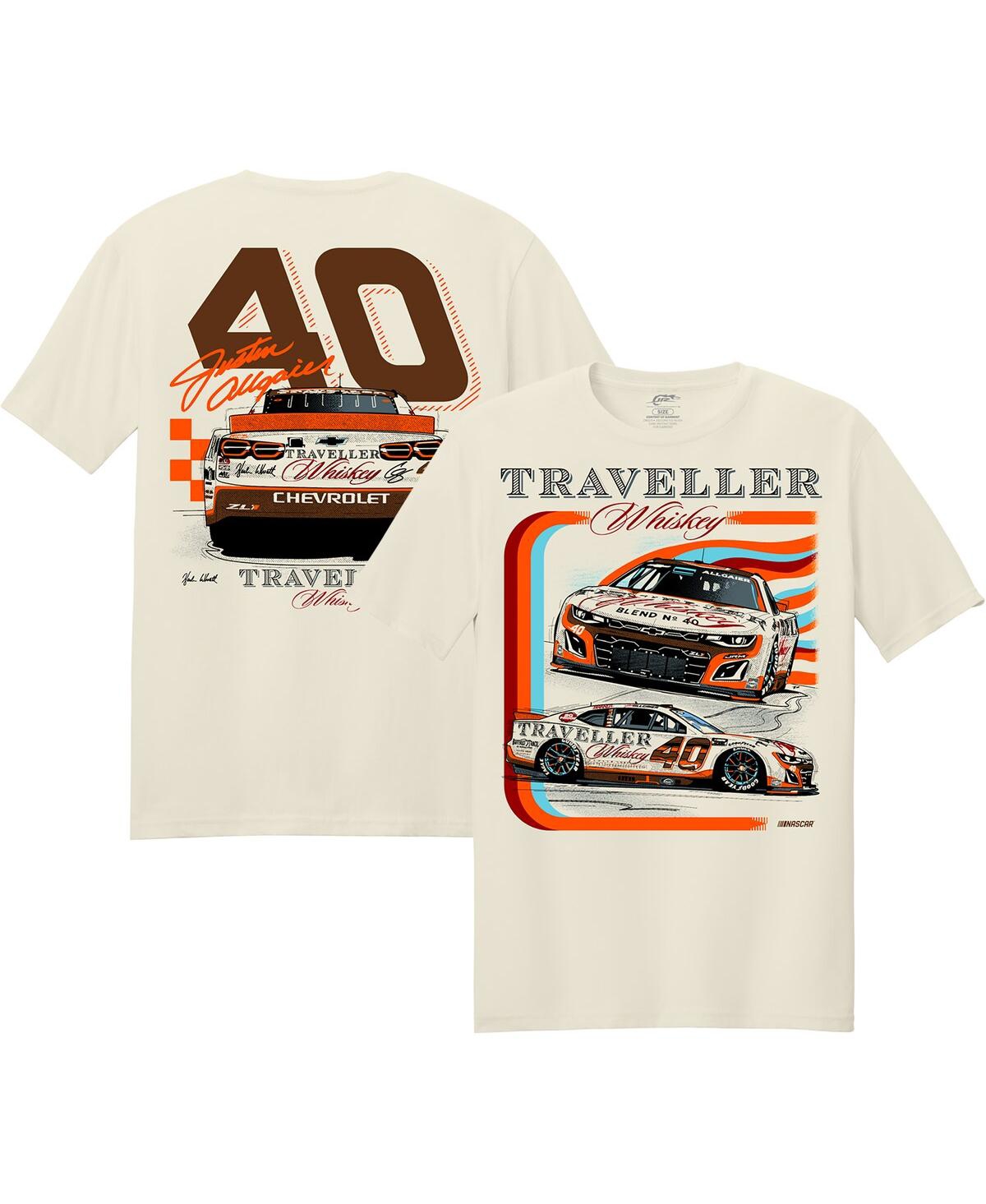 Men's Natural Justin Allgaier Traveller Whiskey Car T-Shirt - Natural