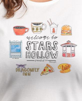 Trendy Plus Size Gilmore Girls Stars Hallow Graphic Crew Neck T-Shirt