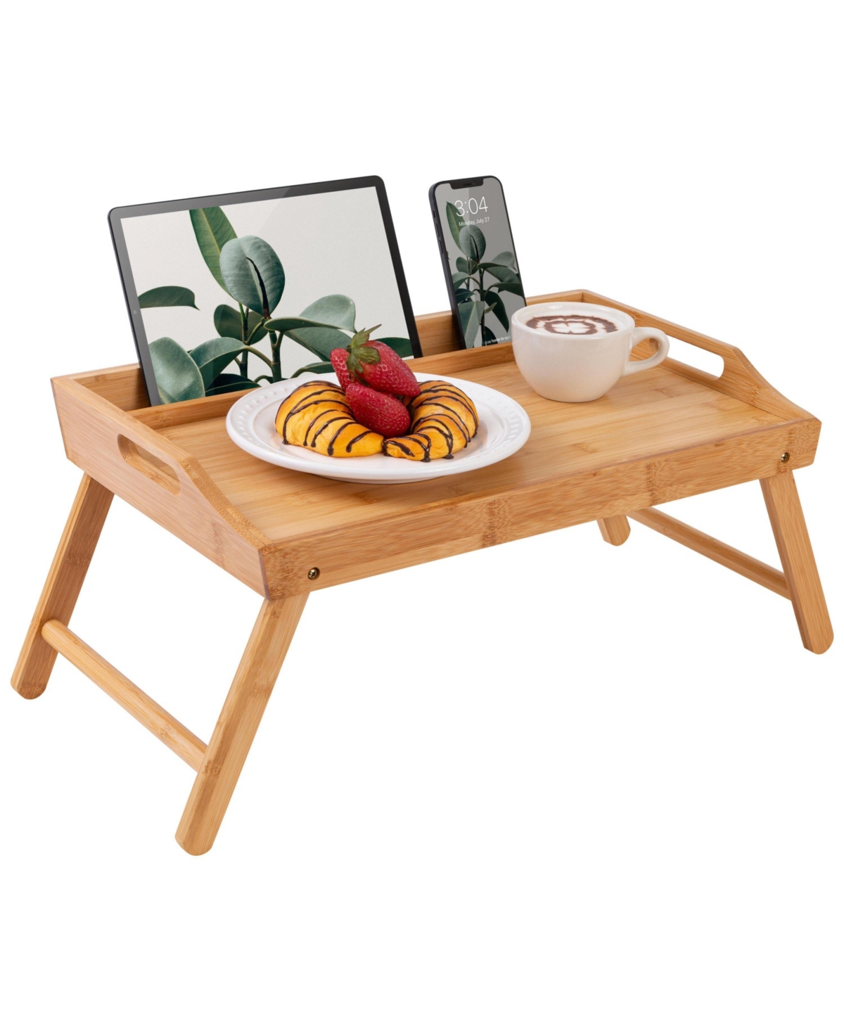 Media Bed Tray - Natural bamboo