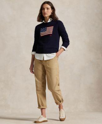 Women's Flag Cotton Crewneck Sweater