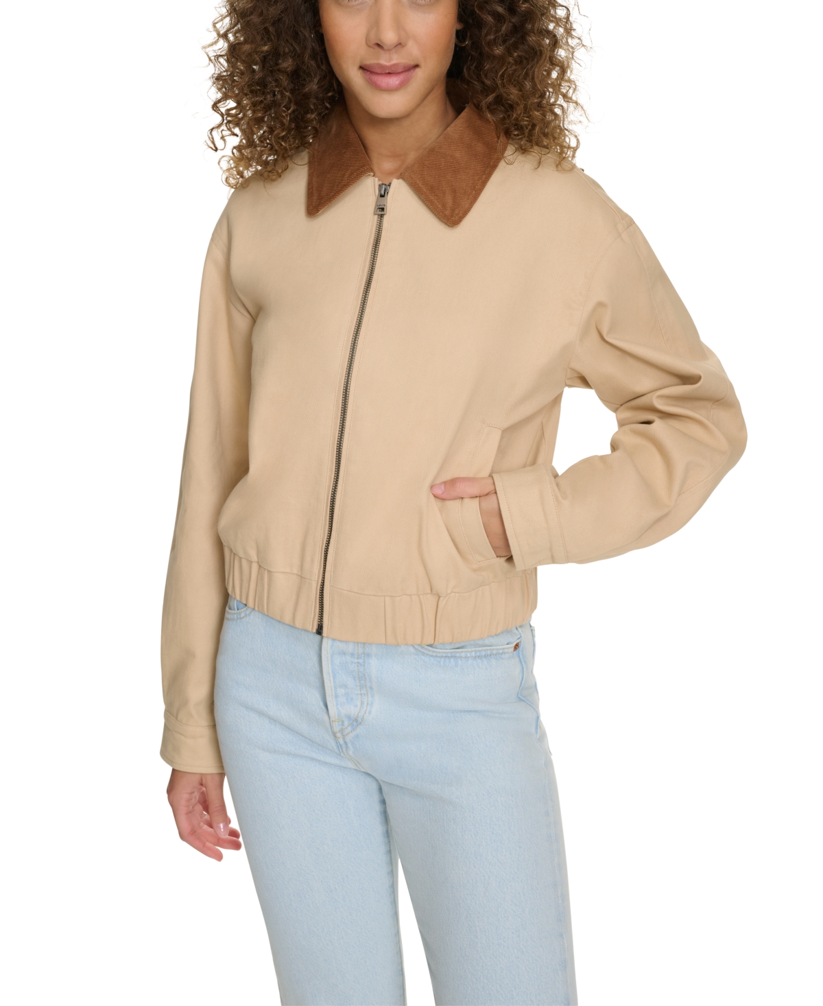 Levi's Laydown Collar Jacket In Tan