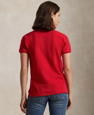 Women's Classic-Fit Mesh Polo Shirt