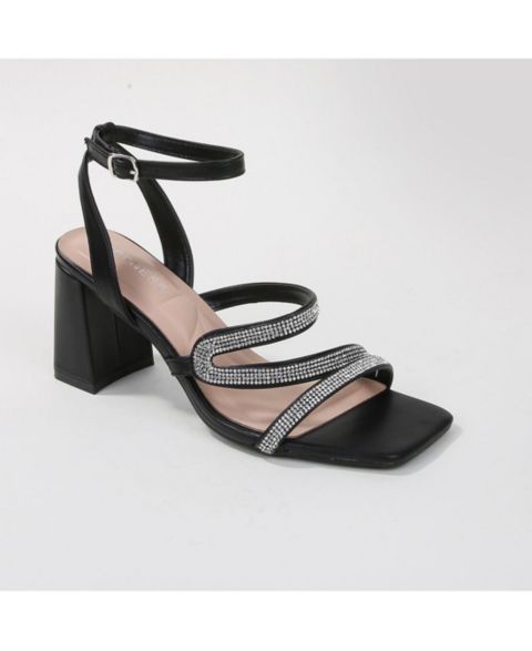 Женские сандалии BERNESS Lilia Rhinestone Sandal, цвет: Чёрный