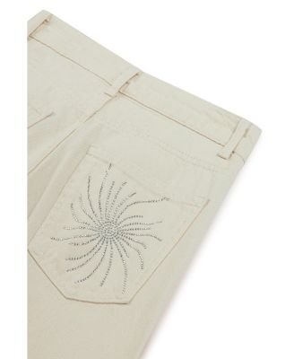 Women's Stone Detailed Wide Leg Jeans