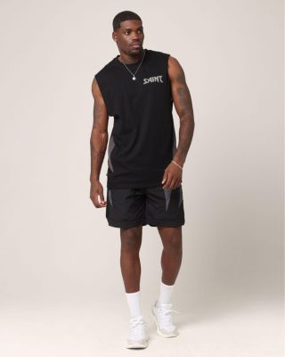 Men's Rage Oversized Muscle T-Shirt, M, Black