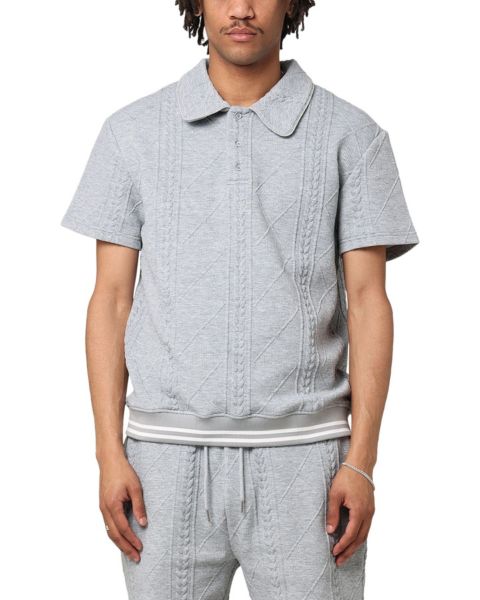 Мужская рубашка XXIII Danny Knit Polo Shirt- Grey, M, цвет: Серый