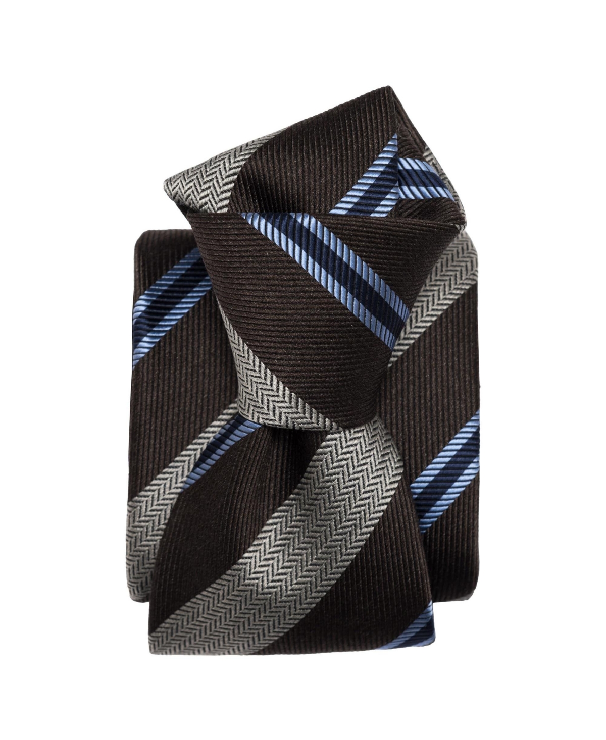 Men's Flaminia - Silk Jacquard Tie for Men - Brown