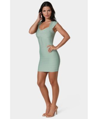Women's Cap Sleeve Bandage Mini Dress