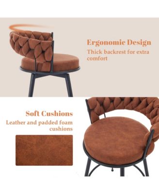 Set of 2 Sturdy metal 28 inch  Modern Counter Height Bar Stools