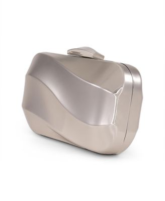 Woman's Aven Metal Wave Minaudiere