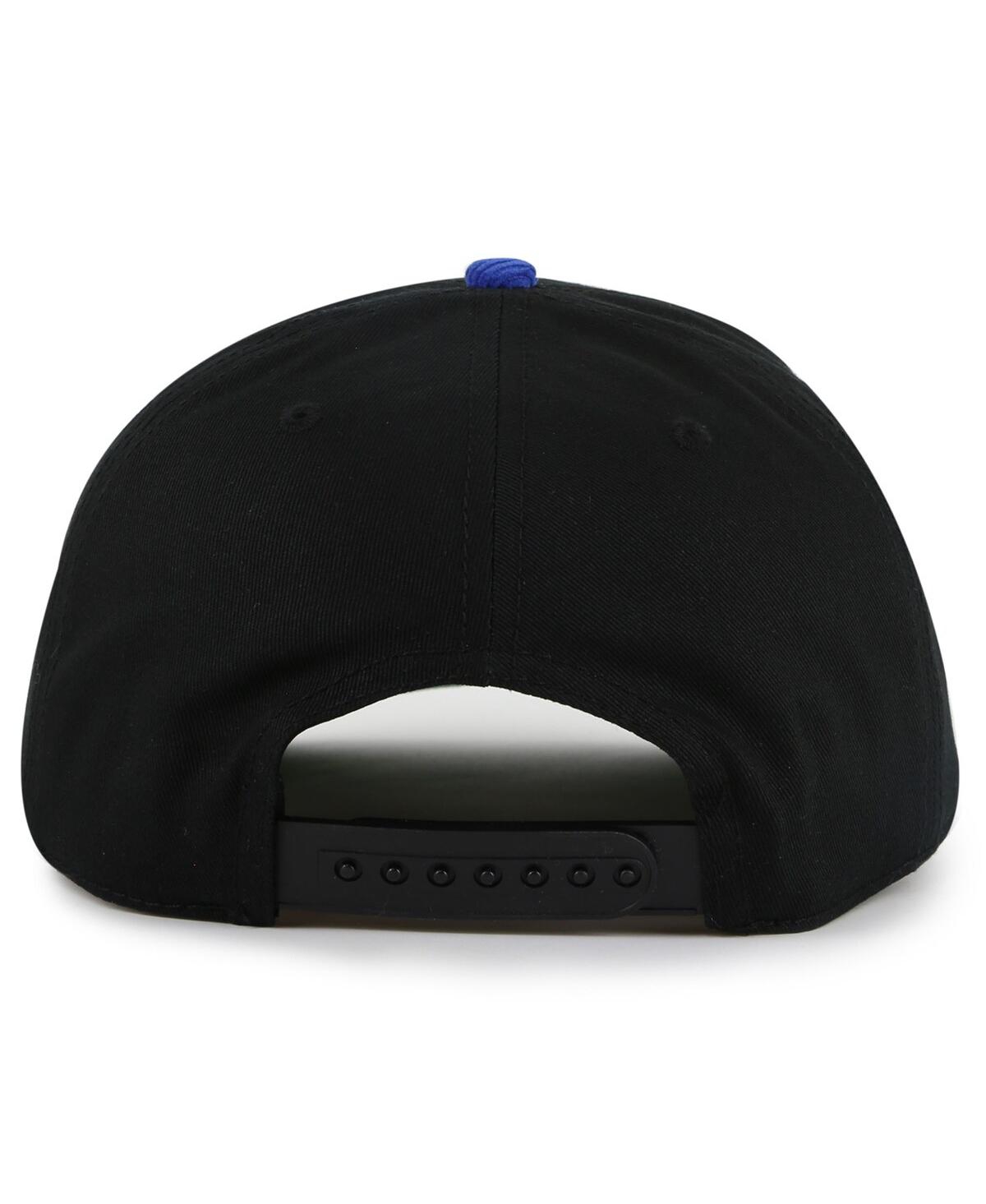AMERICAN NEEDLE MEN'S BLACK/BLUE TAMPA BAY LIGHTNING BURNETT ADJUSTABLE HAT 